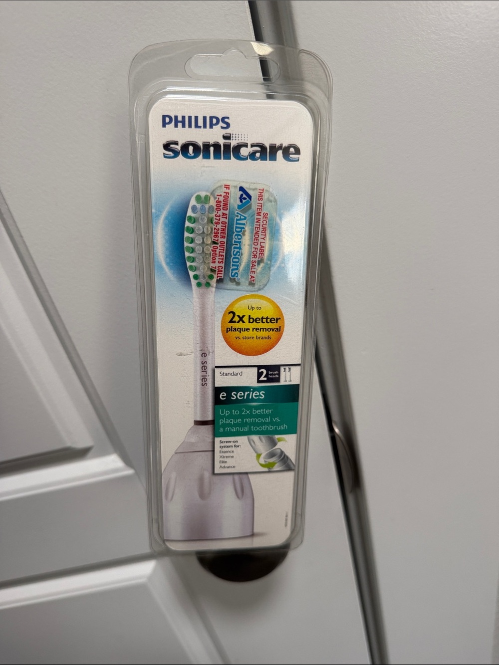 Philips Sonicare e-series Brush Head — White with Green and Blue Bristles